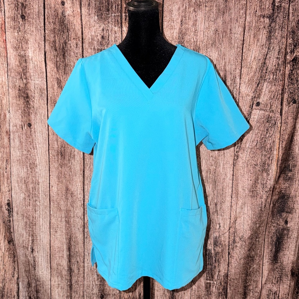Mandala Blue scrub top